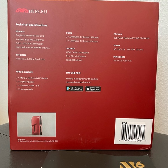 Mercku Wi-Fi 6 Mesh Router. - Picture 6 of 6